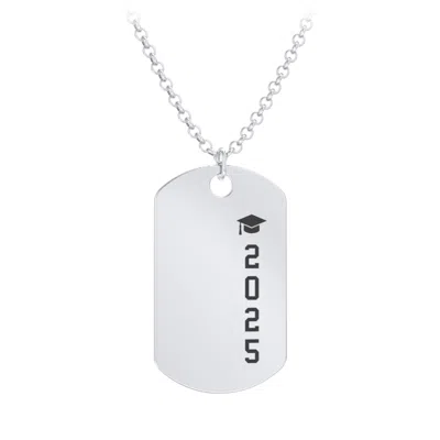 Jewlr 2025 Graduation Dog Tag Necklace In Red