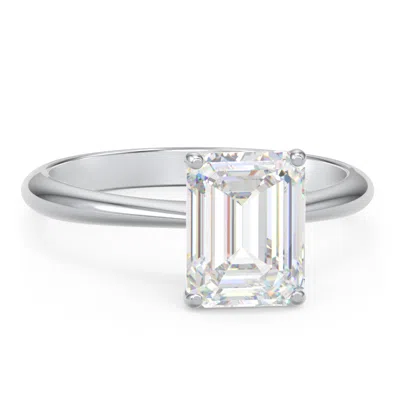 Jewlr 3 Ct. (9x7mm) Emerald-cut Solitaire Moissanite Engagement Ring In Gold