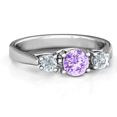 Jewlr 3-stone Graduated Ring In Silver