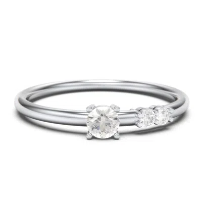 Jewlr 3-stone Stacking Ring In Metallic