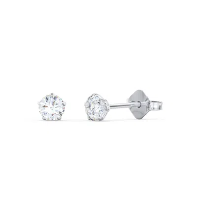 Jewlr 5 Prong Diamond Stud Earrings - 0.25 Ct. Tw. In Metallic