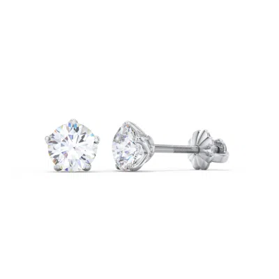Jewlr 5 Prong Diamond Stud Earrings - 0.5 Ct. Tw. In Metallic