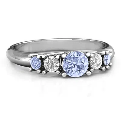 Jewlr 5-stone Graduated Birthstone Ring In Silver