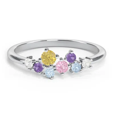 Jewlr 8-stone Cluster Ring In Gray