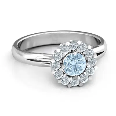 Jewlr Adore And Cherish Birthstone Ring In Silver