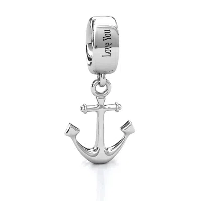 Jewlr Anchor Mothers Bracelet Charm In Silver