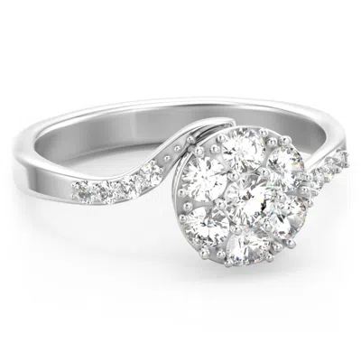 Jewlr Ariel Round Cluster Ring In Metallic