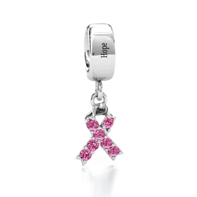 Jewlr Awareness Ribbon Bracelet Charm In Pink