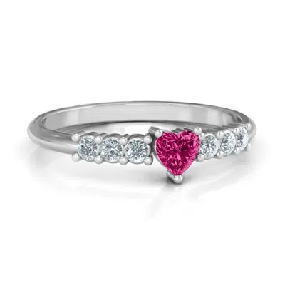 Jewlr Beaming With Love Ring In Silver