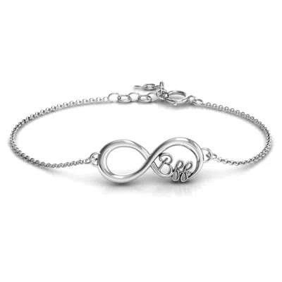 Jewlr Bff Friendship Infinity Daughters Bracelet In Sterling Silver