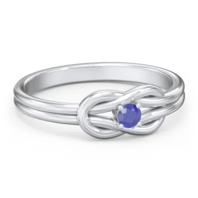 Jewlr Birthstone Love Knot Daughters Ring In Sterling Silver