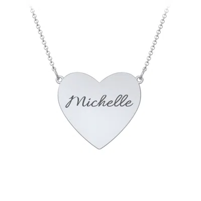 Jewlr Call It A Crush Heart Necklace In Silver