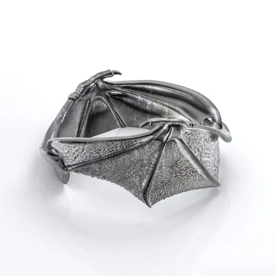 Jewlr Carmilla - Bat Wings Ring In Silver