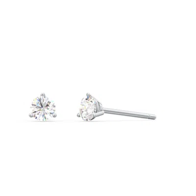 Jewlr Classic 3 Prong Diamond Stud Earrings - 0.25 Ct. Tw. In Metallic