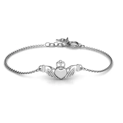 Jewlr Classic Claddagh Daughters Bracelet In Silver
