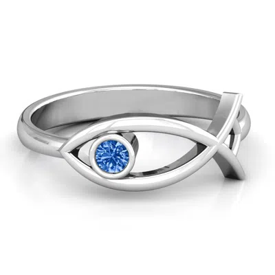 Jewlr Classic Fish Daughters Ring In Sterling Silver