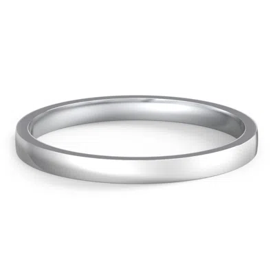 Jewlr Classic Flat Wedding Band - 2mm Width In Gray