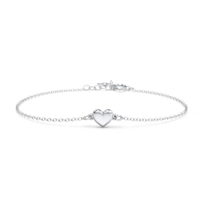 Jewlr Classic Heart Bracelet In Metallic