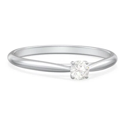 Jewlr Classic Solitaire Sparkle Ring In Silver