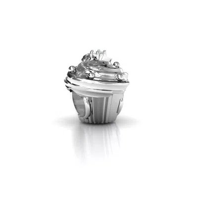 Jewlr Cupcake Bracelet Charm In Silver