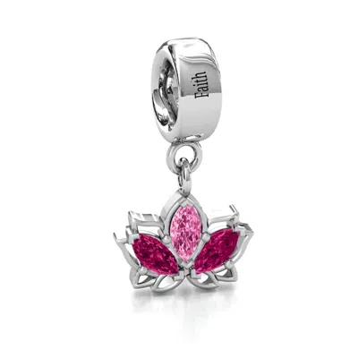 Jewlr Divine Padma Lotus Bracelet Charm In Silver