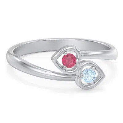 Jewlr Double Heart Bypass Daughters Ring In Sterling Silver