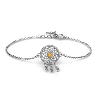 Jewlr Dream Catcher Birthstone Bracelet In Metallic