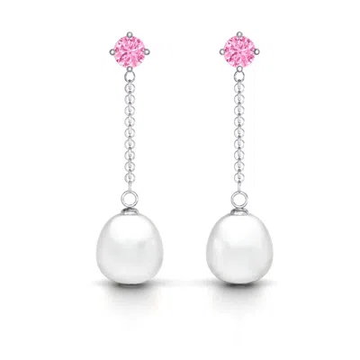 Elegant Solitaire Stud Freshwater Pearl Drop Earrings In Neutral from Jewlr