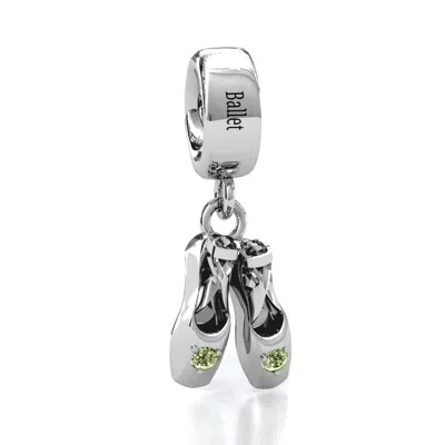 Jewlr Enchanted Ballet Shoes Bracelet Charm In Silver