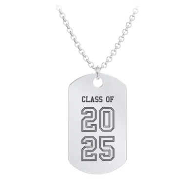 Jewlr Engravable 2025 Graduation Dog Tag Necklace In Red