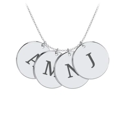 Jewlr Engravable 4 Disc Pendant In Pattern