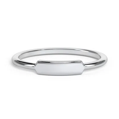 Jewlr Engravable Bar Sorority Ring In Pattern