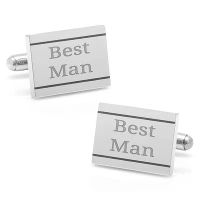 Jewlr Engravable Etched Frame Cufflinks In Metallic
