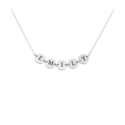 Engravable Initial 5 Disc Pendant In Silver from Jewlr