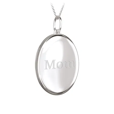Engravable Oval Photo Locket Necklace In Silver from Jewlr