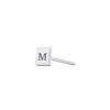 Jewlr Engravable Square Disc Single Stud In Pattern