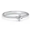 Jewlr Engravable Stacking Butterfly Ring In Metallic