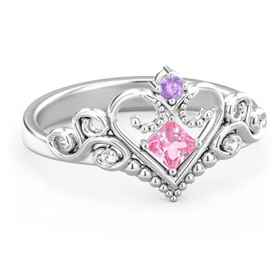 Jewlr Fairytale Princess Daughters Tiara Ring In Sterling Silver