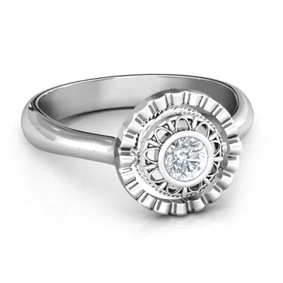 Jewlr Fancy Halo Flip Ring In Silver