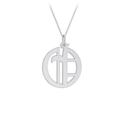 Jewlr Gothic Initial Pendant Necklace - O In Purple