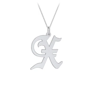 Jewlr Gothic Initial Pendant Necklace - X In Purple