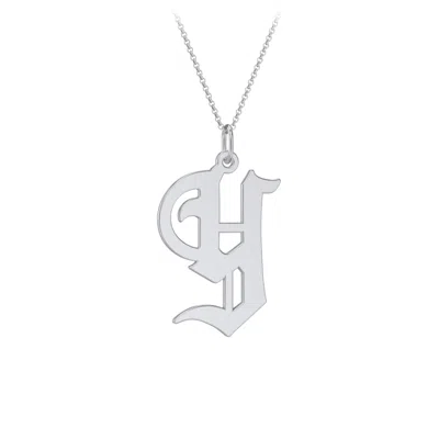 Jewlr Gothic Initial Pendant Necklace - Y In Purple