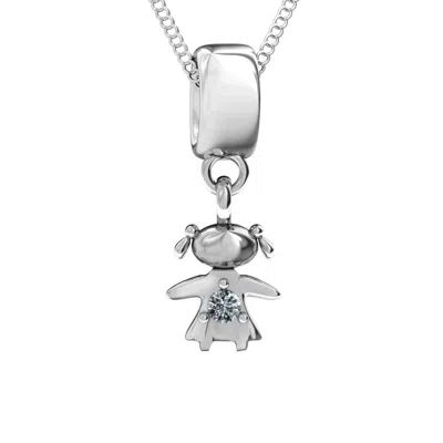 Jewlr Happy Girl Birthstone Pendant In Gold
