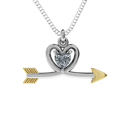 Jewlr Heart & Arrow Daughters Pendant In Sterling Silver