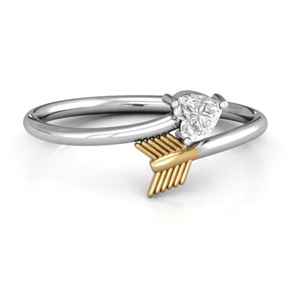 Jewlr Heart & Arrow Daughters Ring In Silver