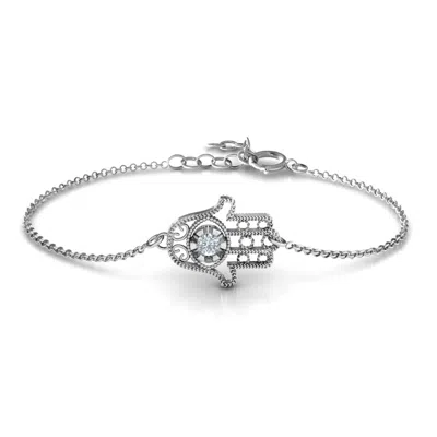 Jewlr Horizontal Hamsa Bracelet In Sterling Silver