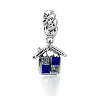 Jewlr House Of Love Bracelet Charm In Blue