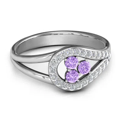 Jewlr Illuminating Accents Ring In Pattern