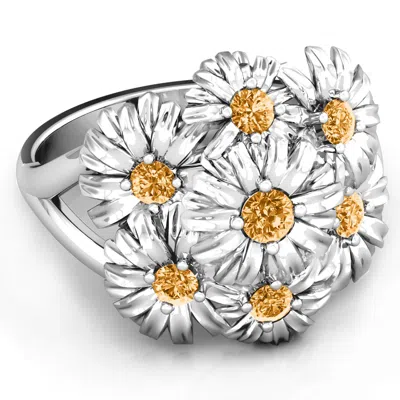 Jewlr In Full Bloom Birthstone Ring In Silver