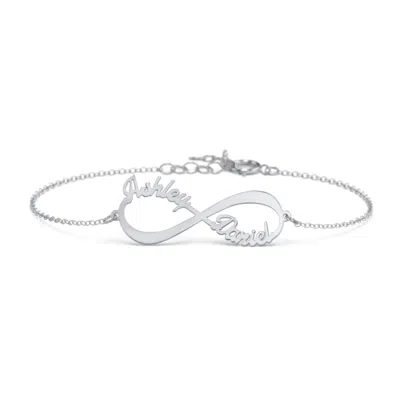 Jewlr Infinite Love Name Daughters Bracelet In Sterling Silver